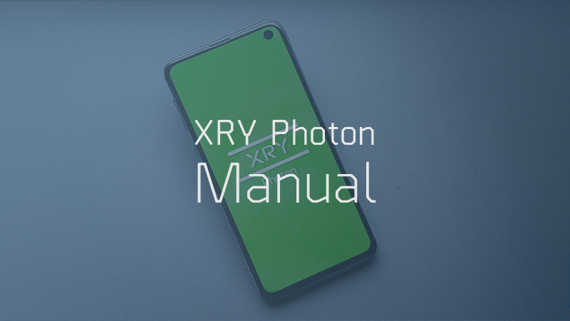 XRY Photon Manual Mode